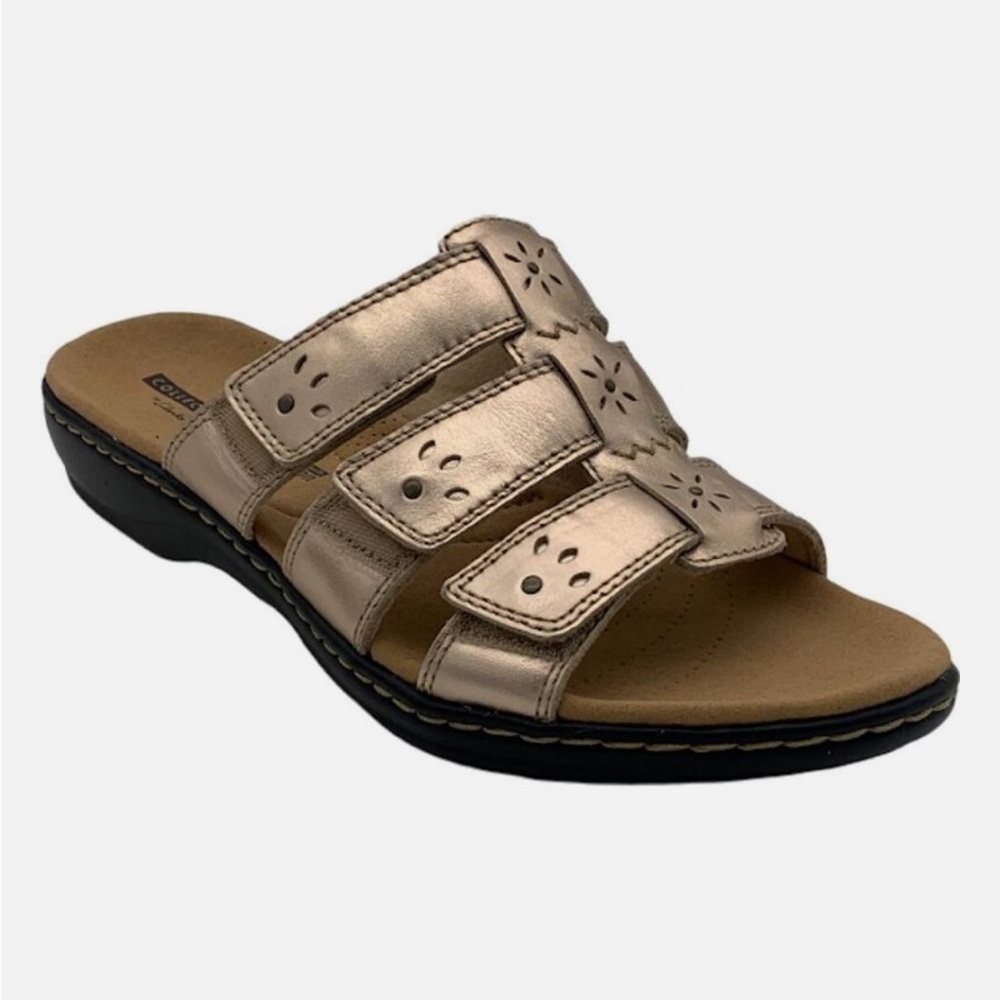 Clarks Women's Leisa Sandals in Rose Gold Sz 8Wide